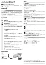 Preview for 2 page of BASETech 1299746 Operating Instructions