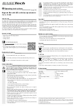 Preview for 2 page of BASETech 1333420 Operating Instructions