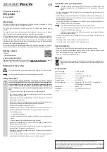 Preview for 2 page of BASETech 1425991 Operating Instructions