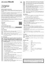 BASETech 1490513 Operating Instructions предпросмотр