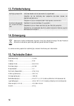 Preview for 14 page of BASETech 1490543 Operating Instructions Manual