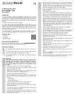 Preview for 3 page of BASETech 1499833 Operating Instructions Manual