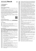 Preview for 1 page of BASETech 1516851 Operating Instructions Manual