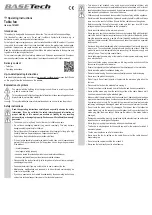 Preview for 3 page of BASETech 1516851 Operating Instructions Manual