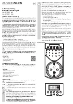 BASETech 1528580 Operating Instructions Manual preview