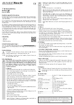 Предварительный просмотр 1 страницы BASETech 1543956 Operating Instructions