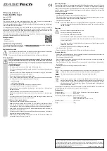 Preview for 2 page of BASETech 1613070 Operating Instructions