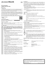 Preview for 4 page of BASETech 1613070 Operating Instructions