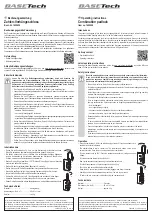 Предварительный просмотр 1 страницы BASETech 1620628 Operating Instructions