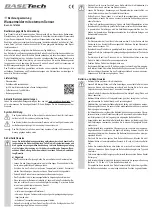 Preview for 1 page of BASETech 1674344 Operating Instructions Manual