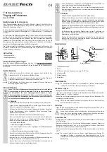 BASETech 1707620 Operating Instructions Manual предпросмотр