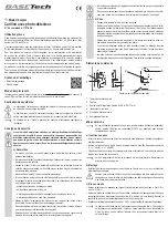 Предварительный просмотр 5 страницы BASETech 1707620 Operating Instructions Manual