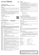 Preview for 2 page of BASETech 1911208 Operating Instructions