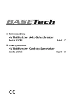 Предварительный просмотр 1 страницы BASETech 2147830 Operating Instructions Manual