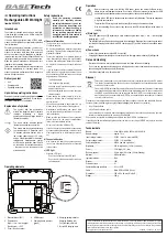 Preview for 2 page of BASETech 2238078 Operating Instructions