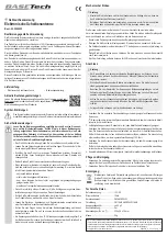 Preview for 1 page of BASETech 2266932 Operating Instructions