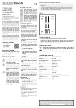 Preview for 3 page of BASETech 2290784 Operating Instructions