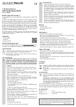 BASETech 230LM Operating Instructions preview