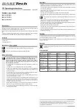 Preview for 2 page of BASETech 65 88 00 Operating Instructions