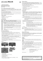 Предварительный просмотр 2 страницы BASETech 710016 Operating Instructions