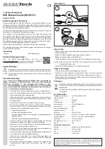 Preview for 1 page of BASETech BS-WC-01 Operating Instructions