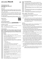 Preview for 3 page of BASETech BT-1680332 Operating Instructions Manual