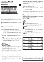 Предварительный просмотр 1 страницы BASETech BT-1680896 Operating Instructions