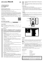 Предварительный просмотр 1 страницы BASETech BT-1851835 Operating Instructions