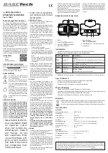 Предварительный просмотр 1 страницы BASETech BT10 Operating Instructions