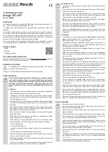 Preview for 3 page of BASETech BTL-100 Operating Instructions Manual