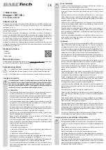 Preview for 5 page of BASETech BTL-100 Operating Instructions Manual