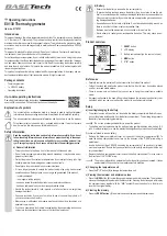 Preview for 3 page of BASETech E0130 Operating Instructions Manual