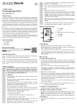 Preview for 5 page of BASETech E0130 Operating Instructions Manual