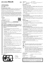 Preview for 1 page of BASETech E0217 Operating Instructions