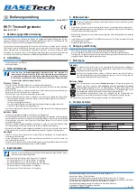 Preview for 1 page of BASETech KHT-1 Operating Instructions