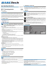 Preview for 2 page of BASETech KHT-1 Operating Instructions