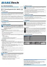 Preview for 4 page of BASETech KHT-1 Operating Instructions