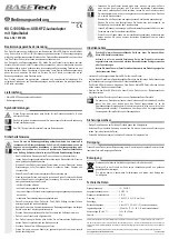 BASETech KUC-1000 Operating Instructions preview