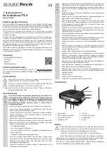 Preview for 1 page of BASETech PTC21 Operating Instructions Manual