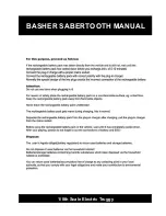 Preview for 5 page of Basher Sabertooth Instruction Manual