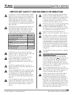 Preview for 3 page of Basic American Matrix 4000 Series Instruction Manual