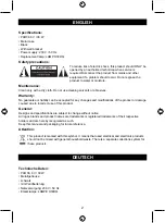 Preview for 2 page of BasicXL BXL-PINSPOT10 Manual