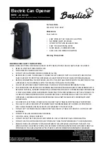 Basilico H090 Instructions preview