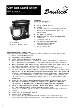 Предварительный просмотр 1 страницы Basilico K633 Instruction Manual