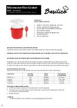 Basilico K638 Instruction Manual preview