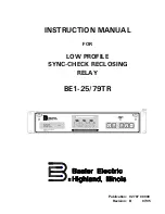 Basler BE1-25/79TR Instruction Manual preview