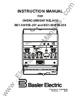 Предварительный просмотр 1 страницы Basler BE1-50/51B-237 Instruction Manual