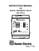 Preview for 1 page of Basler BE1-81O/U Instruction Manual