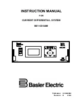 Предварительный просмотр 1 страницы Basler BE1-CDS220 Instruction Manual