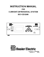 Basler BE1-CDS240 Instruction Manual preview